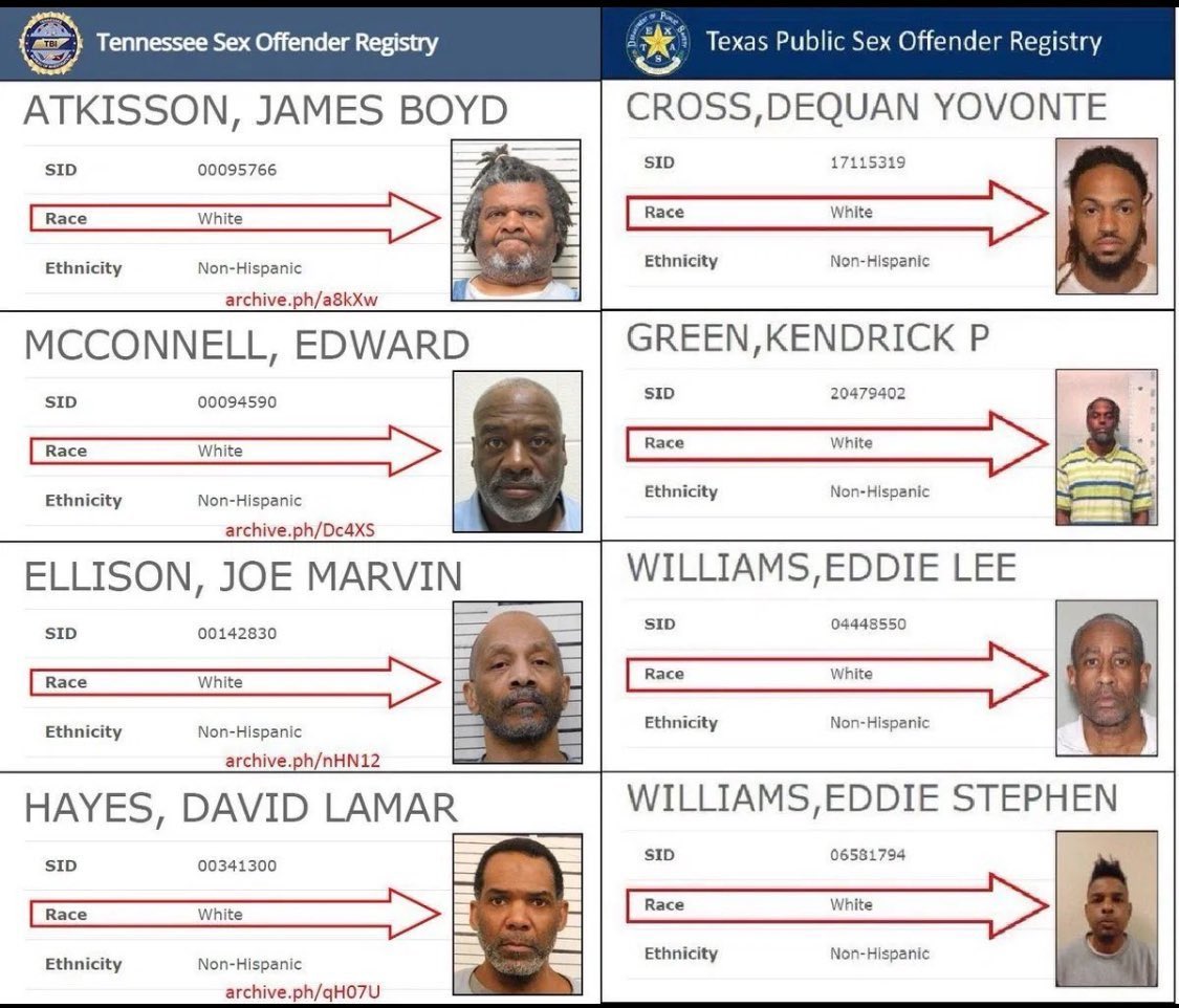 RandomHero6969's tweet photo. @C_3C_3 Nah bro, tons of white people are committing the crime. Just look at all of these white people below if you want to see how many whites are doing it... https://t.co/jKbjD6Qwmf