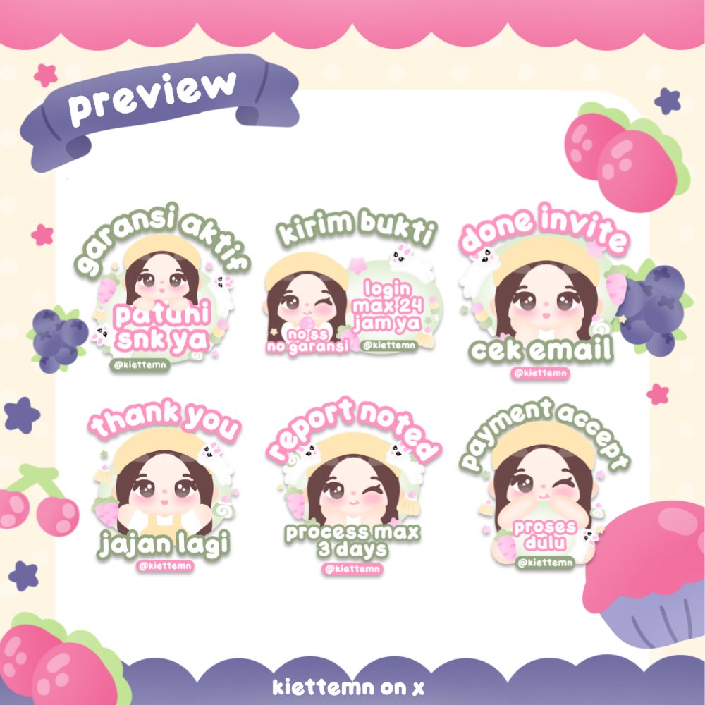 kiettemn's tweet photo. help repost temen temen, terima kasih banyakk 🌟☃️🍕🍒💭

ibie ada 10 ready stock sticker pack yang bisa temen temen BA bawa pulangg!! >___< bisa cek ALT untuk detail nya yaaa 🐱

take sticker hanya bisa melalui WA/tele yaa!!

#bealanja t. ready stock rs sticker stiker BA https://t.co/FviuuCR5ys