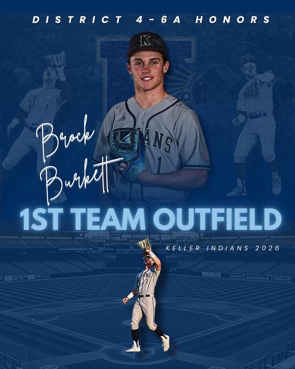 KHS_Baseball's tweet photo. 1st Team All-District 4-6A Outfield @brock_burkett6 https://t.co/ve0CZVraYe