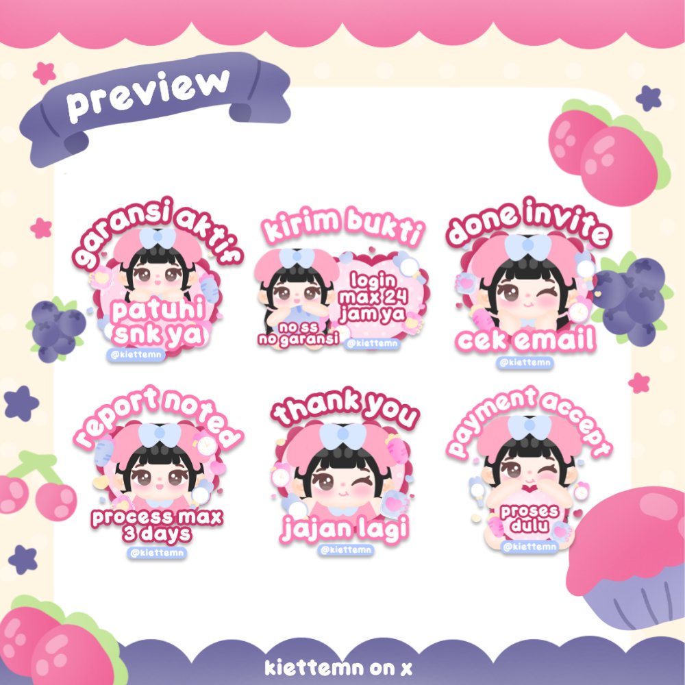 kiettemn's tweet photo. help repost temen temen, terima kasih banyakk 🌟☃️🍕🍒💭

ibie ada 10 ready stock sticker pack yang bisa temen temen BA bawa pulangg!! >___< bisa cek ALT untuk detail nya yaaa 🐱

take sticker hanya bisa melalui WA/tele yaa!!

#bealanja t. ready stock rs sticker stiker BA https://t.co/FviuuCR5ys