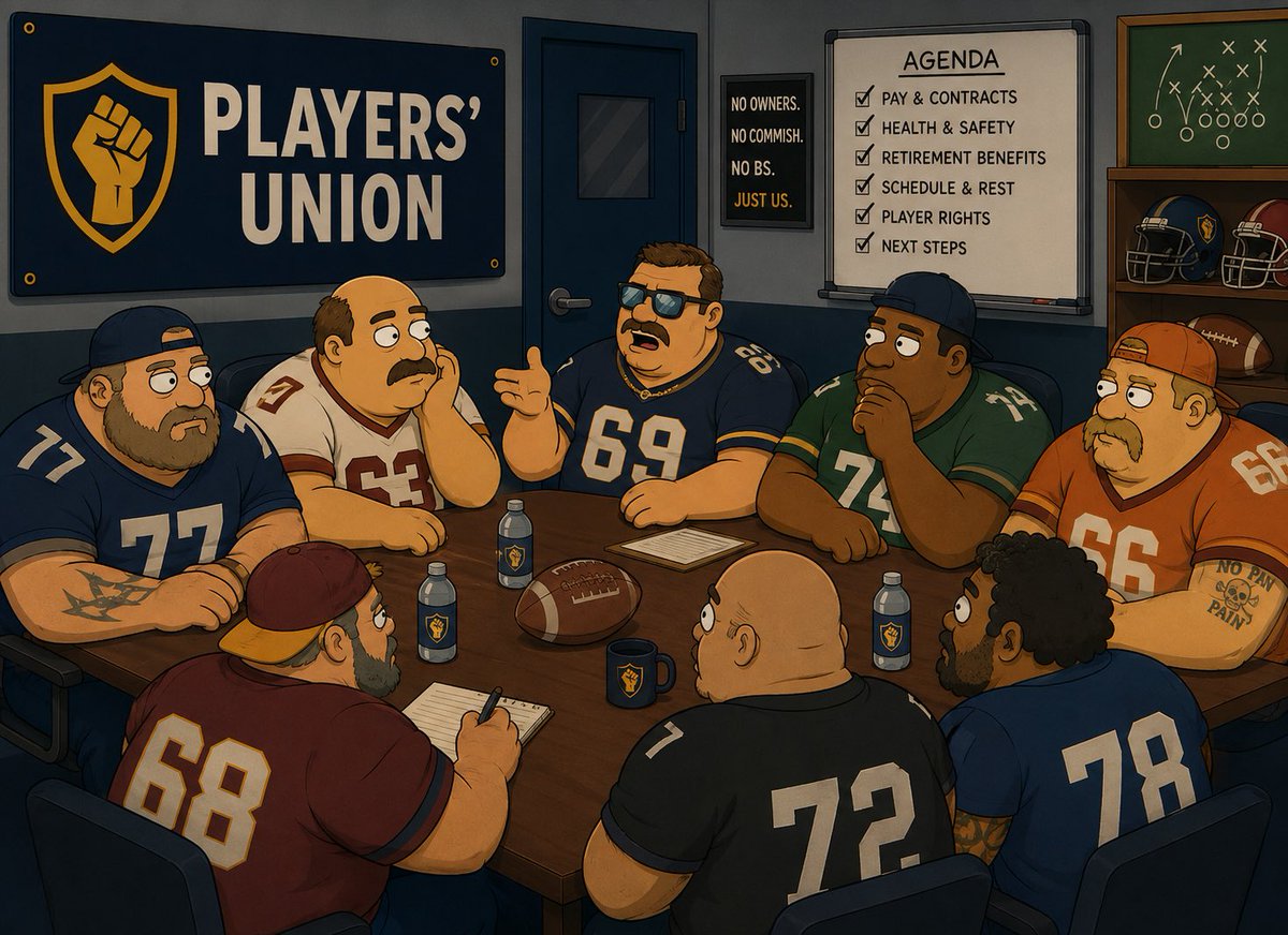 WhosurdaddyCRO's tweet photo. The Players Union meeting ended. The following decisions have been made in regards to Season 5, DBD Fantasy Football 🏈….

- Regular Season = 14 weeks 
- Game frequency = every 2 days 
- Mint 📅 - June 22nd 1:00PM EST
- Mint Cost = 15 $CRO

https://t.co/NGmAiA8bCv https://t.co/C6fKmweurD