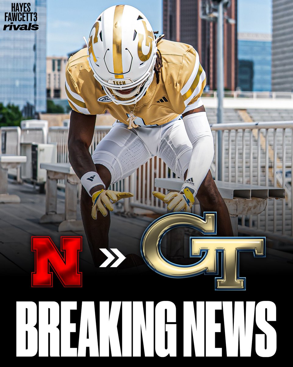 Hayesfawcett3's tweet photo. BREAKING: Class of 2027 WR Kaden Howard has Flipped his Commitment from Nebraska to Georgia Tech, he tells me for @Rivals

The 5’11 160 WR had been Committed to the Cornhuskers since March

“They gonna wake up soon.”

https://t.co/UTh0lcMQAP https://t.co/BAqo1urq09