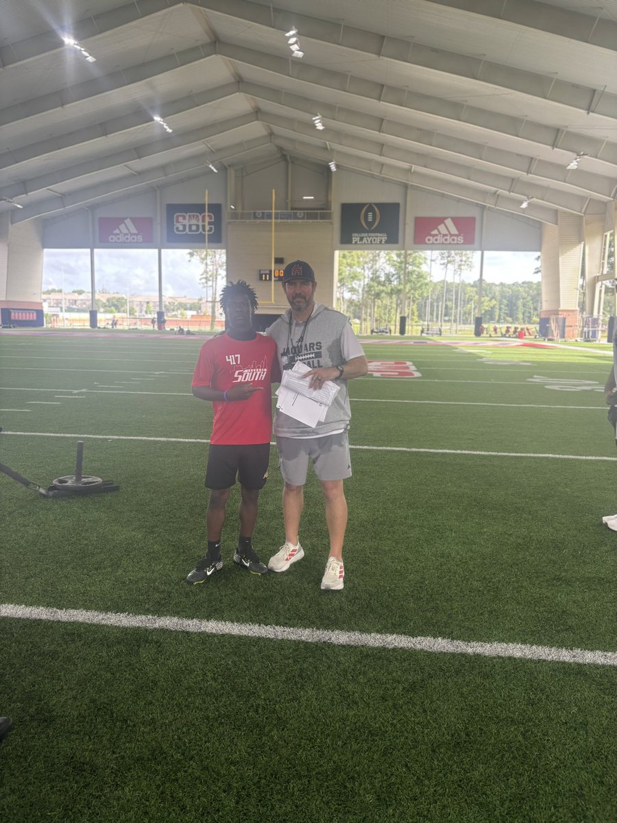 SpeedUpTy's tweet photo. Had an decent day today at the South Alabama Coach .
@JacksonFootball @Lit05849032Ryan @GregBrown_3 @JagsFB_Recruits @SouthAlabamaFB https://t.co/9aPssywMAM