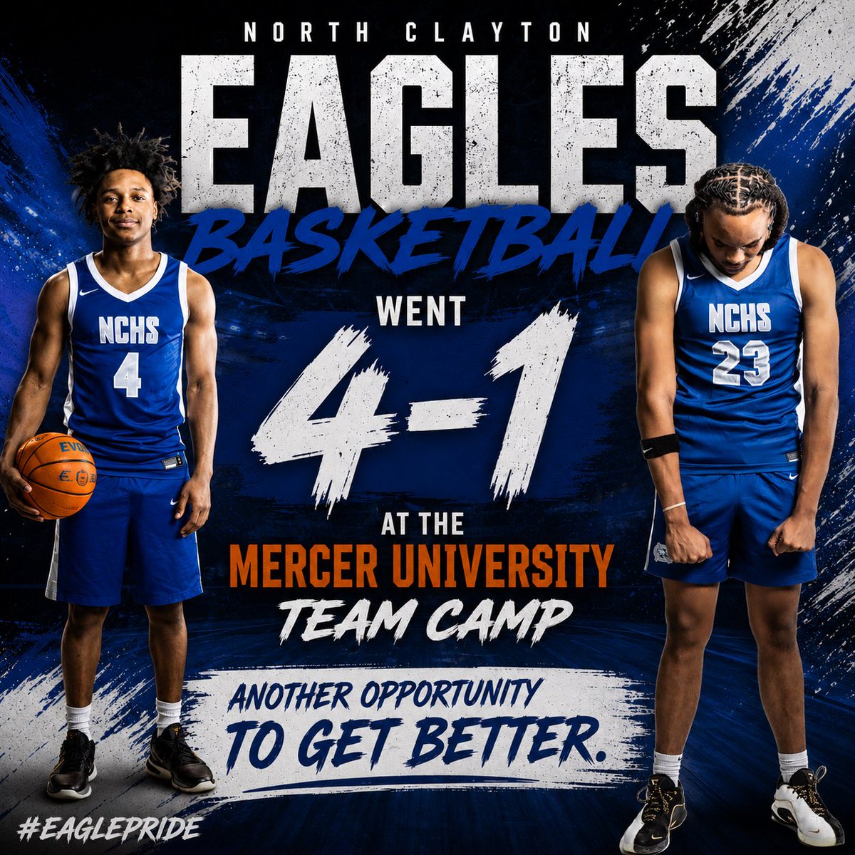 DaClaytonHoops's tweet photo. 🏀Another opportunity to get better for our North Clayton Eagles this weekend at the @MercerMBB Team Camp! We went 4-1 and saw lots of areas of growth!🏀

🦅Let’s Go Eagles!!!🦅 https://t.co/EfTRUfEUF6