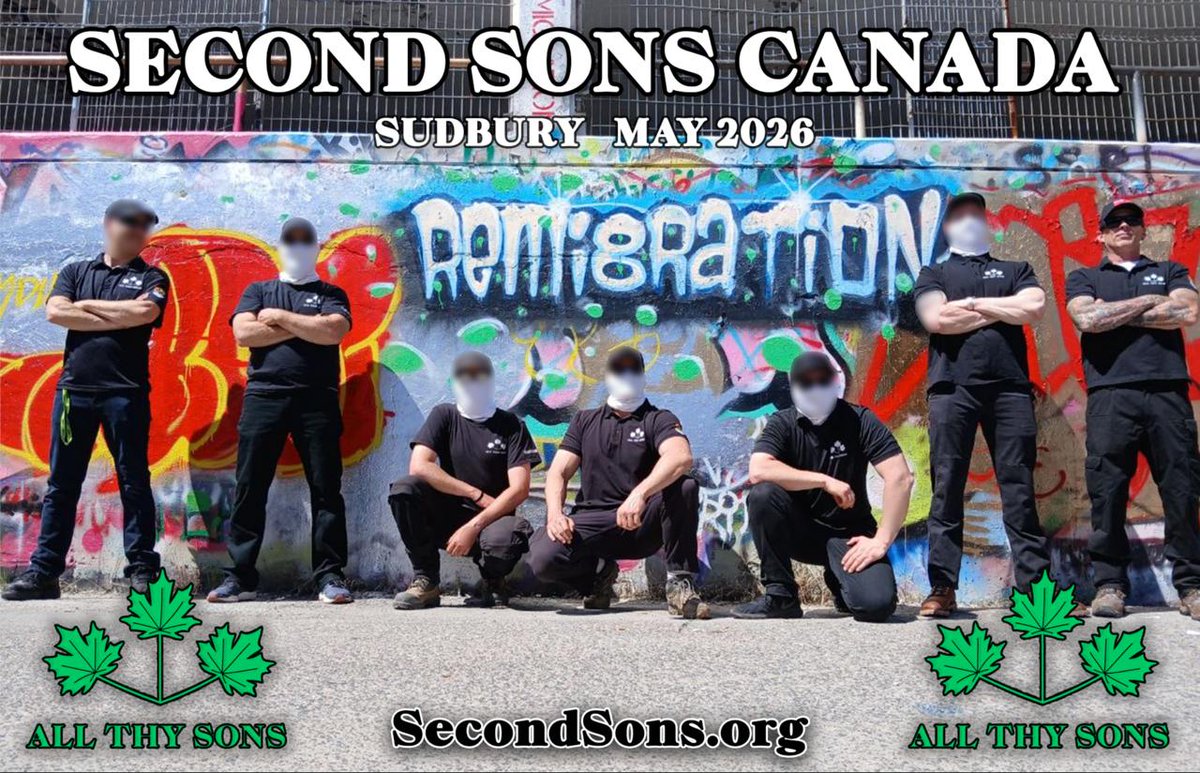 SecondSonsCA's tweet photo. Second Sons Canada’s Sudbury Division was out speaking with residents of a local homeless encampment about addiction, recovery, and available support services when they came across a piece of street art that deserved recognition.

🍁OUR PEOPLE🍁OUR HOME🍁OUR FUTURE🍁 https://t.co/wC9hemZWRH