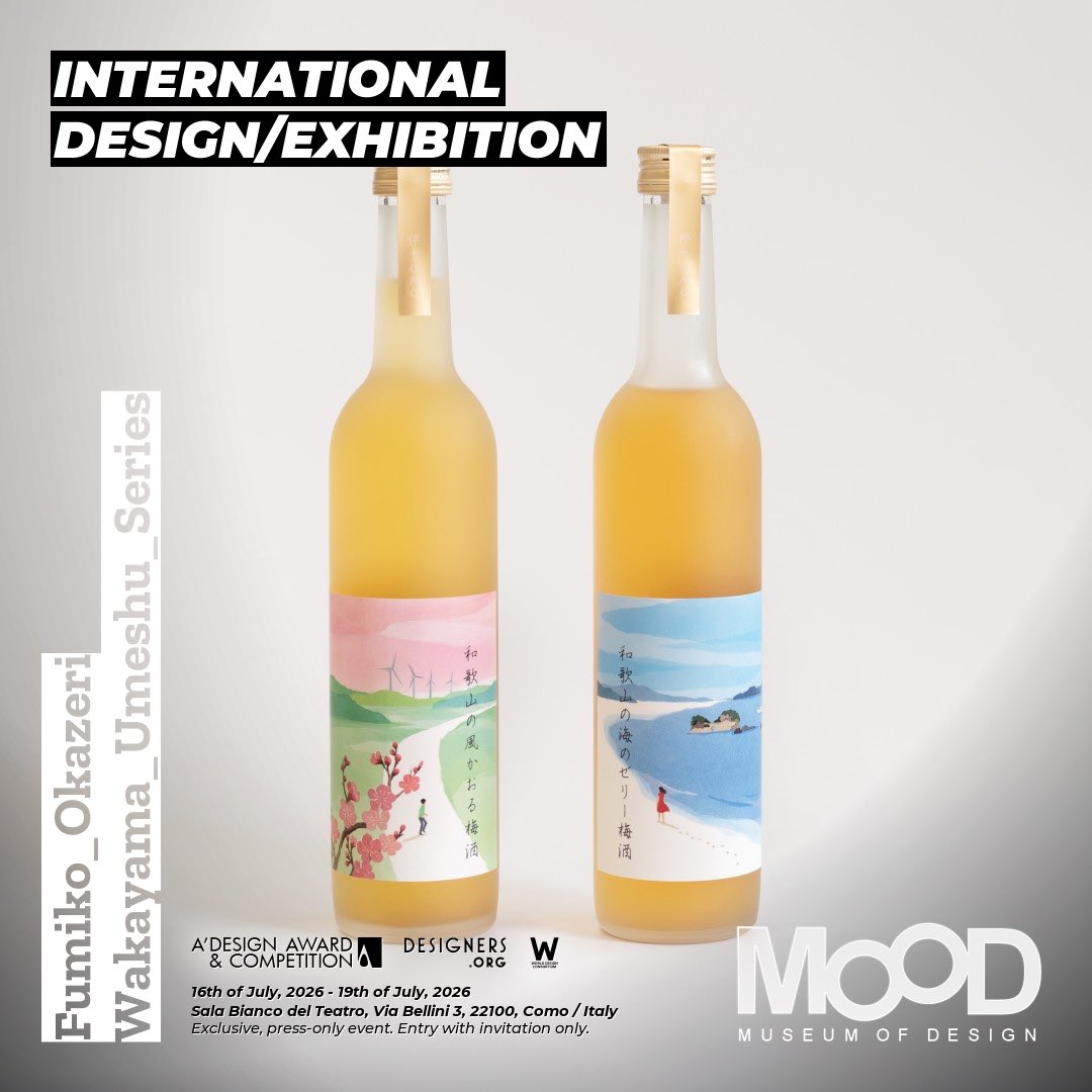 fodesign_jp's tweet photo. My good design work, Wakayama Umeshu Series Plum Wine, winner of the coveted A’ Design Award, will be exhibited in Italy, at Sala Bianco del Teatro - Via Bellini 3, 22100, Como / Italy, from 16th of July, 2026 to 19th of July, 2026, as part of a very prestigious international good design exhibition.

Discover my work here:
https://t.co/b4qiVnREyI