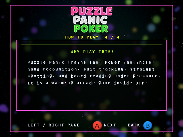 GlowHareStudio's tweet photo. So unlike other poker/casino games we wanted to build a fun on-boarding mode to get players use to poker hands. After a bit of brainstorming we came up with Puzzle Panic Poker. Puzzle Panic Poker is a falling block style game inside Dream Table Poker that allows one or two players to learn poker hand types without ever playing a hand of poker. Here 4 or more hands (Flushes, Straights, Full Houses, ect.) will clear the row in a mix of Dr Mario & Texas Hold'em.