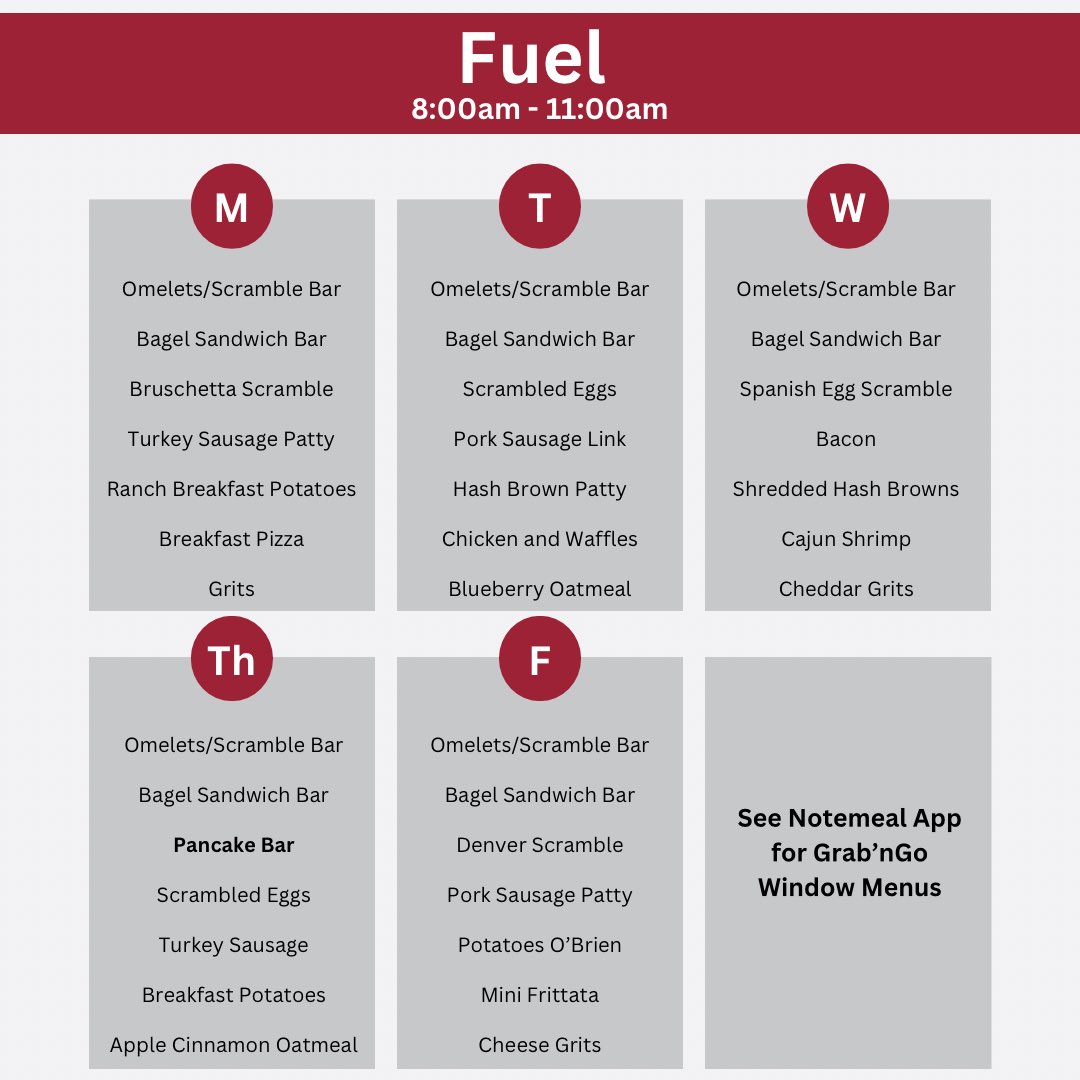 RazorbacksFuel's tweet photo. Sports Nutrition Center menus this week, June 8-12 🍽️ https://t.co/gMLvERGn2I