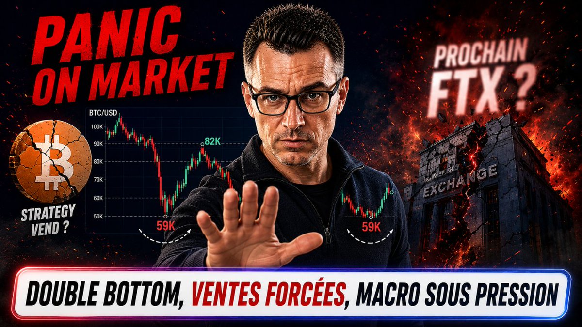 mathtremblay01's tweet photo. Bitcoin a re‑testé 59k, a rebondi…
et tout le monde voit déjà un “double bottom magique”.
Pendant ce temps :

Strategy vend ses premiers BTC et porte 1,5 Md$ de dividendes préférentiels par an

Sequans quitte complètement le modèle “Bitcoin trésor d’entreprise”

Trump veut auditer Fort Knox pour voir si l’or est vraiment là

NFP solide → une Fed “haute plus longtemps” de plus en plus probable

Ce soir, on fait du live trading dans ce décor :
on regarde ce que vaut vraiment ce double bottom,
qui peut casser en premier,
et comment adapter ton risk management dans un bear market prolongé.

⏰ 21h (Québec) / 8h (Asie)
▶️https://t.co/2dfII8HPp1