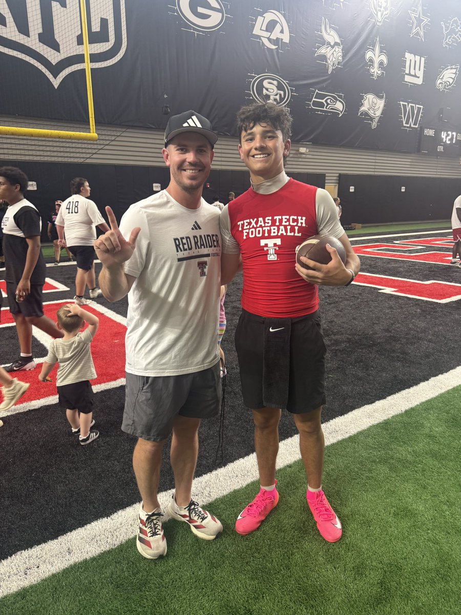 CollinBK28's tweet photo. Grateful for the opportunity to compete and learn at @TexasTechFB camp today! 

@CoachWhiteDB1 @Coach_Leftwich @JoeyMcGuireTTU @806hsscmedia @BenjaminGolan @JGonzalesJr10 @TFloss32 @KyleMorgan_XOS @ScottRapp17 https://t.co/HplGifO4Gk