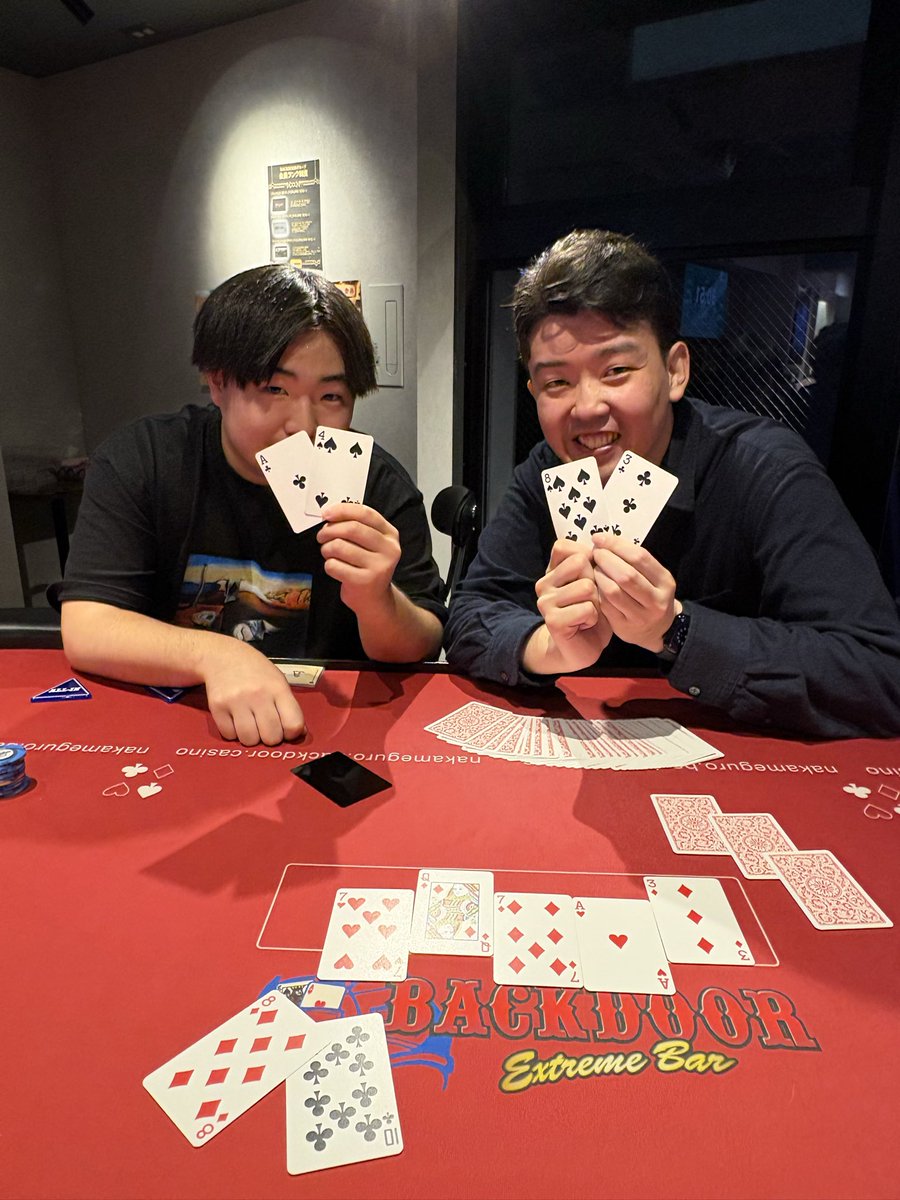 NAKAMEGURO_BD's tweet photo. 6/7
ABPT中目黒代表選抜戦トーナメント

🏆【代表】Toppo様/おしるこ様🏆
中目黒店代表おめでとうございます🎈

6/27仙台頑張ってください‼️‼️‼️‼️

#中目黒
#ポーカー https://t.co/j6jS8Wt7Io