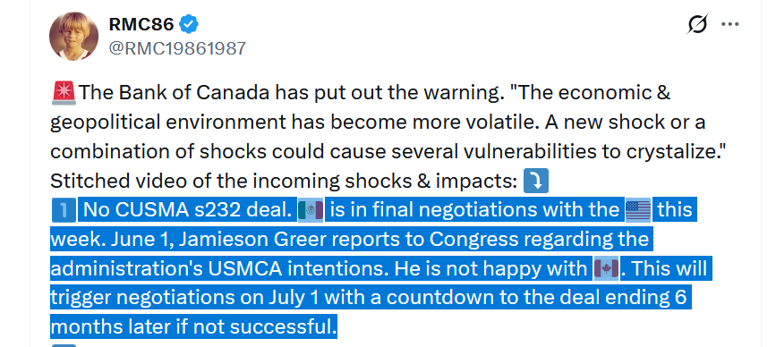 ca's tweet photo. @RMC19861987 @JohnPasalis at least get your fact straight   LOL  - that's just plain incorrect  Article 34.7 is a trigger to annual reviews not ending.  34.6 is the one that will end it (and yeah Trump may pull that lever and he may do it on Canada Day) https://t.co/oGHhfObcbi