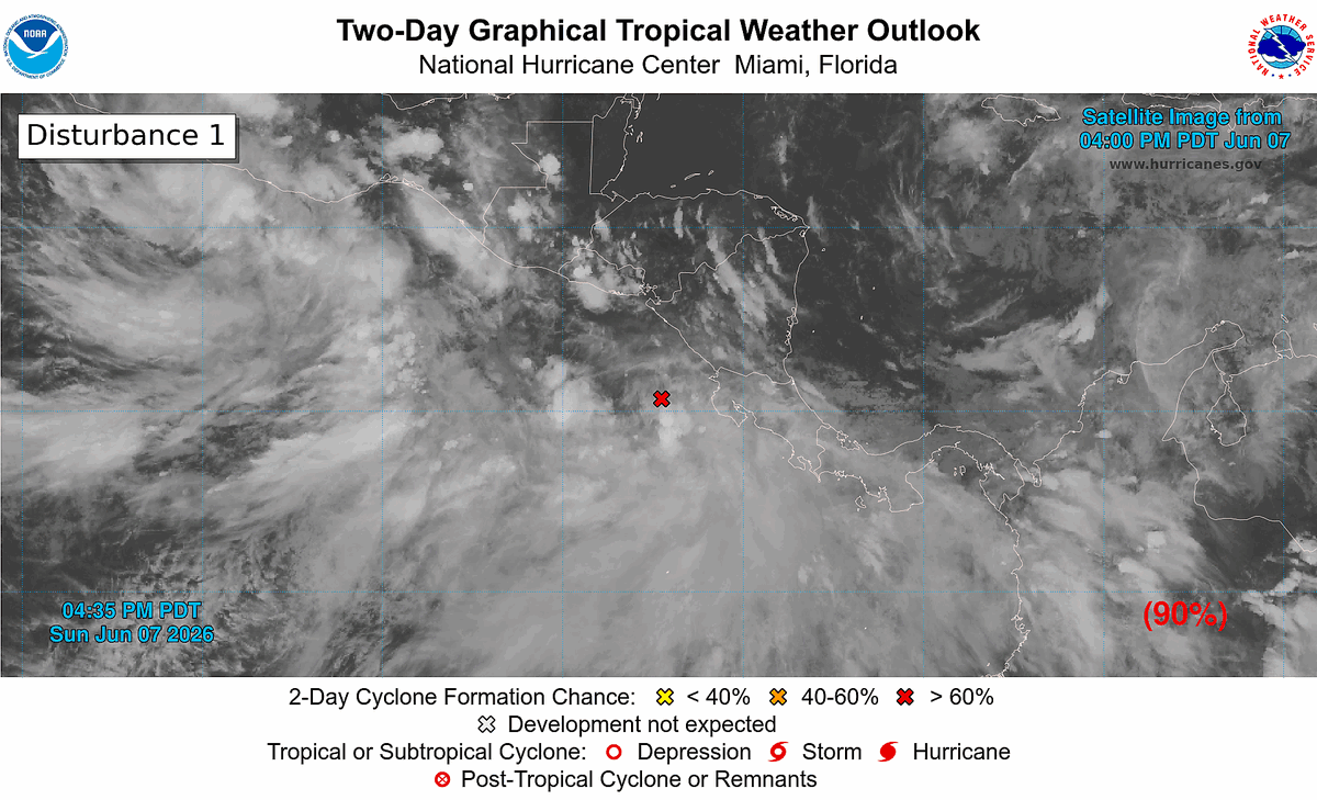 HuracanInfoCo's tweet photo. 🌀 INVEST #92E SERÁ PRONTO UNA DEPRESIÓN TROPICAL

El Centro Nacional de Huracanes ha aumentado a 90% las probabilidades de desarrollo en 48 horas.

Las condiciones ambientales continúan siendo favorables para su desarrollo, por lo que es probable que el sistema se convierta en una depresión tropical durante los próximos 1 a 2 días mientras se desplaza lentamente hacia el norte.

⚠️ Independientemente de su desarrollo, se esperan lluvias fuertes que podrían provocar inundaciones repentinas y deslizamientos de tierra en sectores de Costa Rica 🇨🇷, Nicaragua 🇳🇮, El Salvador 🇸🇻 y Guatemala 🇬🇹 durante los próximos días.

Seguiremos atentos a su evolución.