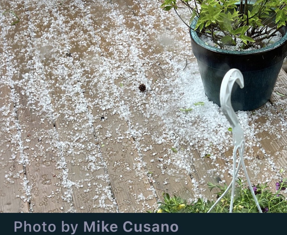 Eweather13's tweet photo. Hail earlier today from Brielle NJ. #Seeweather #eweather https://t.co/aN2qGWTzlI