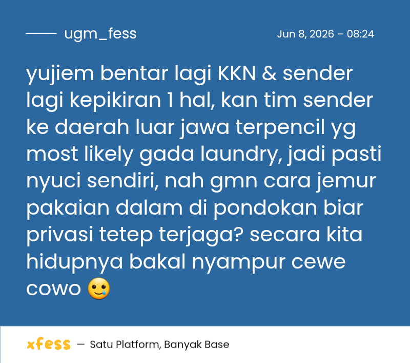 UGM_FESS's tweet photo. yujiem about kkn pls bantu jawab guyss https://t.co/BJCvz9oLMh
