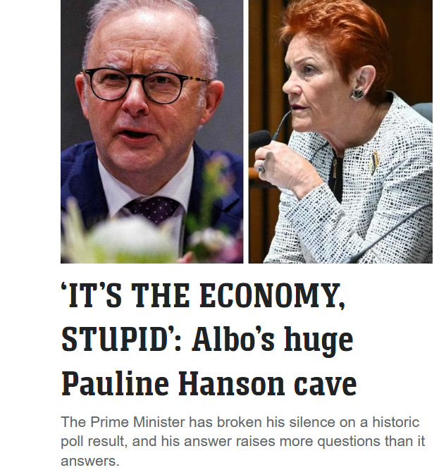 jgrogan222's tweet photo. Our prime minister blames the rise of One Nation on the poor state of the economy. Can someone please tell him he's been in charge of the economy for the last 4 years? https://t.co/qSXC5nO3hX