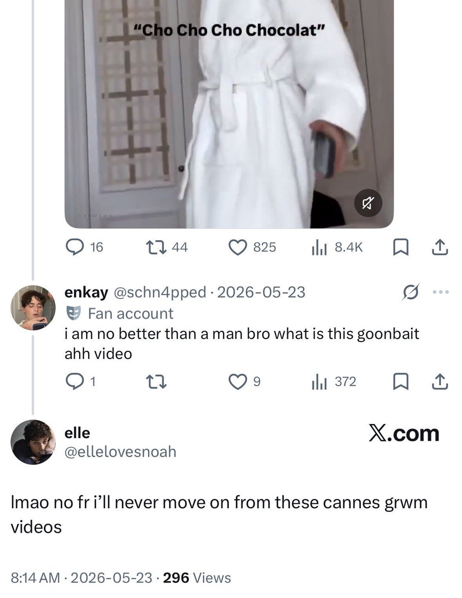 DeerChoseMe's tweet photo. BUT I HURD ITS BAD TO MAKE OBJECTIFYING COMMENTS BUT SUDDENLY when it’s ur fellow schnappie suddenly it’s ok…? #GOONBAIT …??!?!! O_O…. Noah solos can laugh while foahs can merely chuckle… https://t.co/9BctHj9q7e