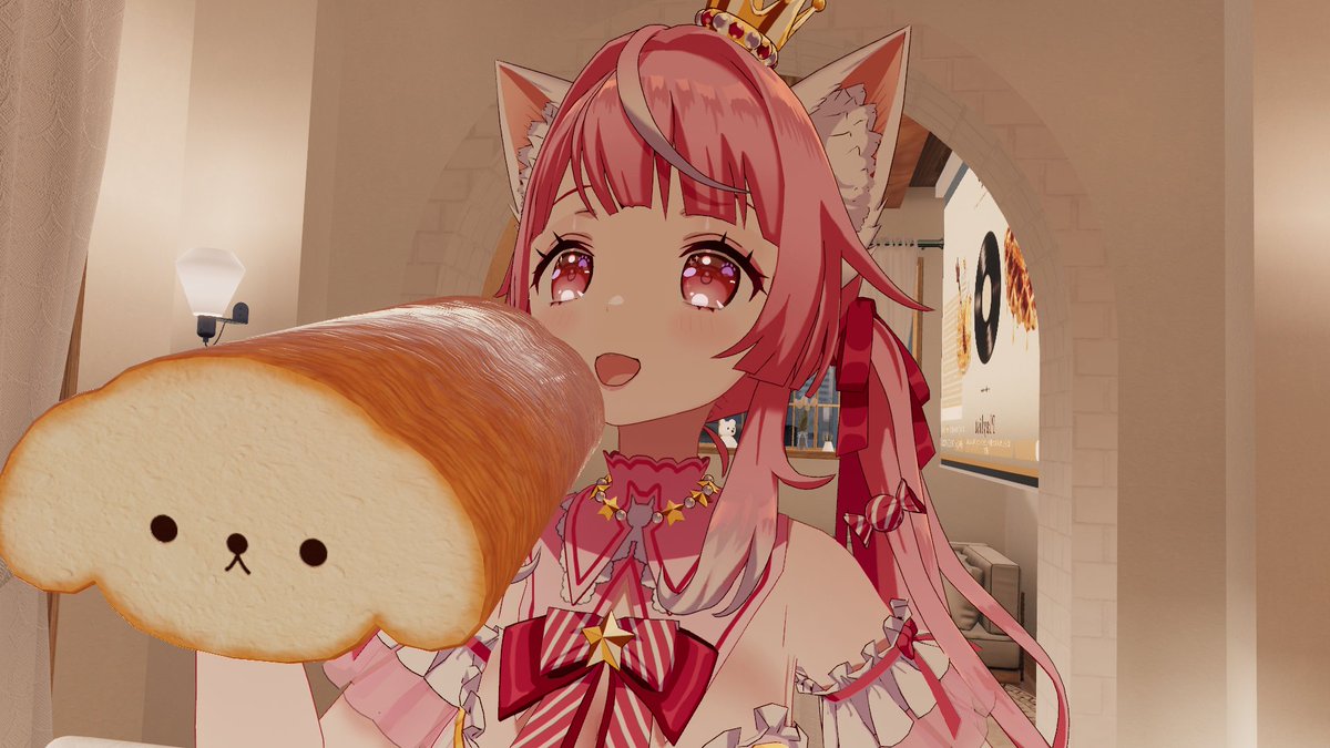 chun_chun_games's tweet photo. おはちゅんちゅん💖食パン1本食い～

＃おはようVtuber
#6月のVTuberフォロー祭り‍ https://t.co/YQvjh0mFSe