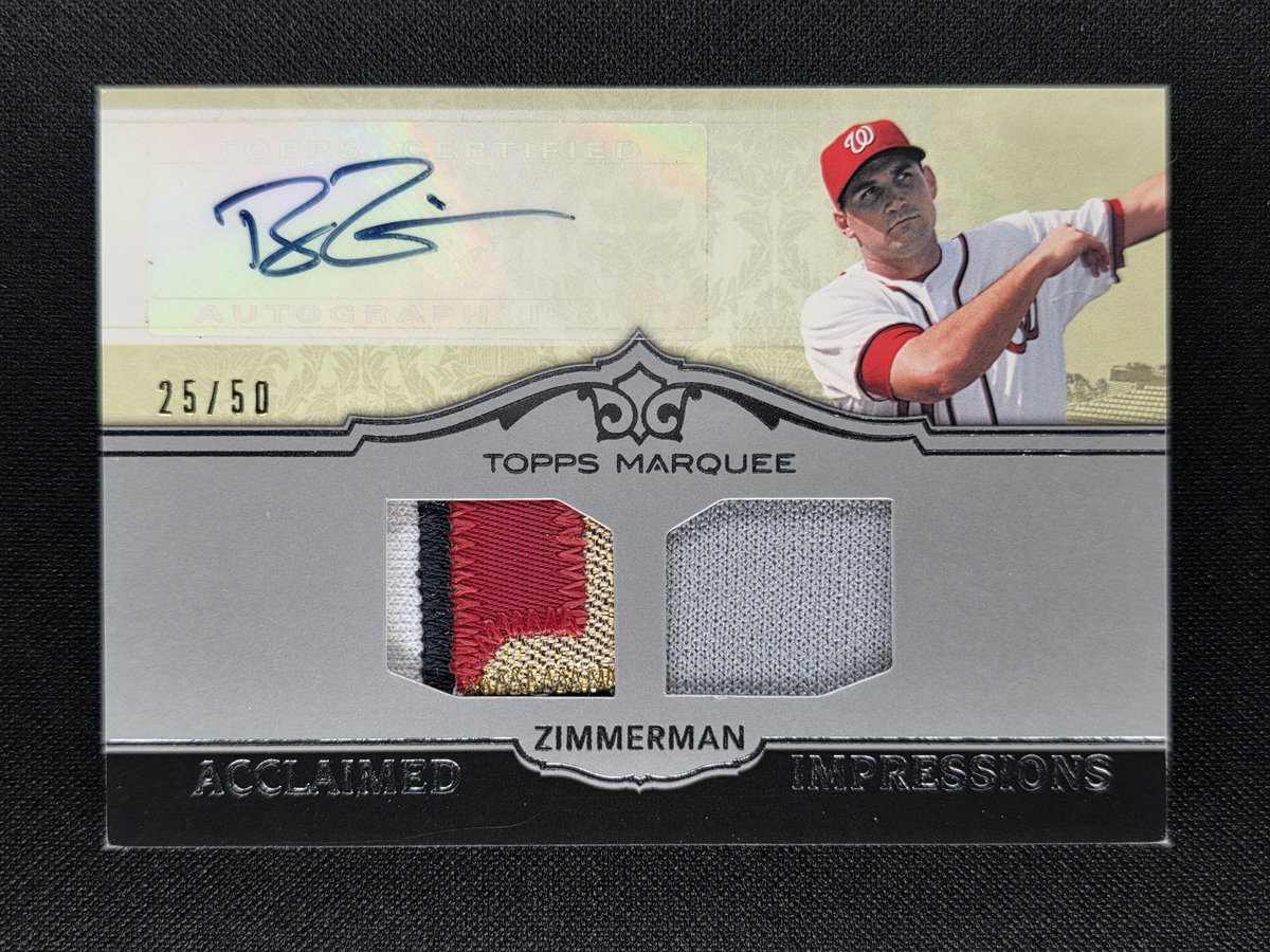 frank_lubatti's tweet photo. 💰 $40 💰

Ryan Zimmerman 2011 topps marquee gu patch auto /50. Nasty 4 clr patch 

⚾️ #tankstax til 6/11 ⚾️
📨 $5 flat shipping 📨
🥞 all stackers entered to win TCPA blaster! 🥞 https://t.co/4BugxCsUrX