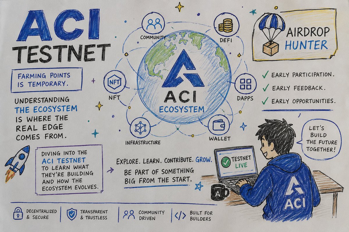 Alexandrouu96's tweet photo. Farming points is temporary.
Understanding the ecosystem is where the real edge comes from.
Diving into the ACI Testnet to learn what they're building and how the ecosystem evolves. 🚀🌐
Early participation. Early feedback. Early opportunities.
@ACIToken
#ACI #ACITestnet #Crypto #Web3