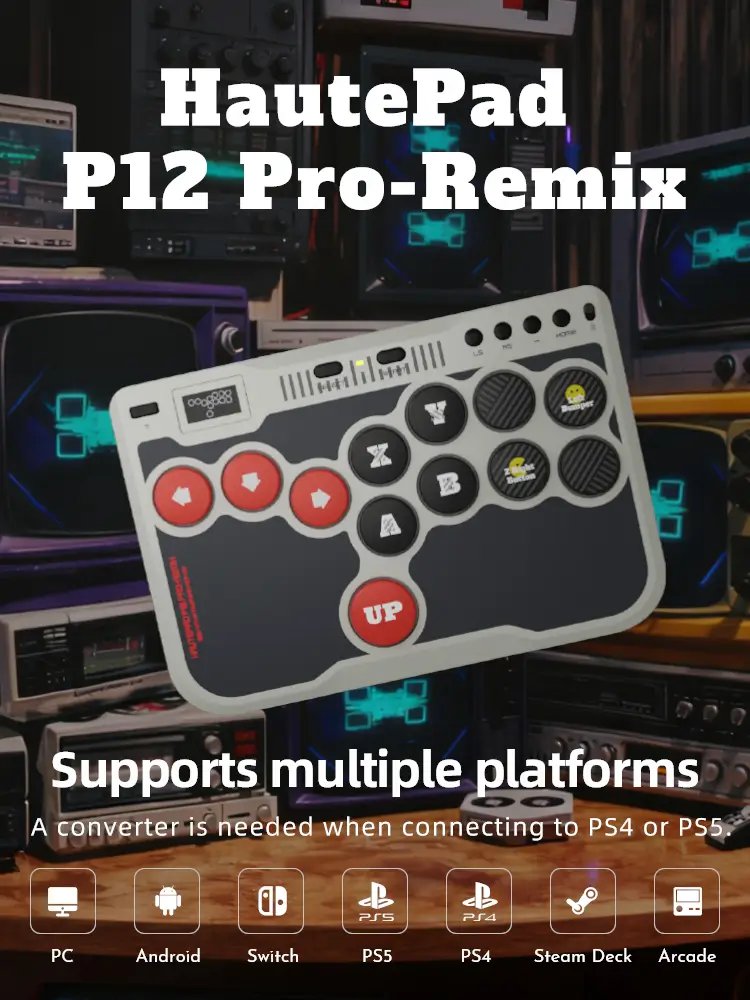 RetroPlus_Japan's tweet photo. クラシックな魂、新しい動き🎮

⚡ 0.8mm高速アクチュエーション 
⌨️ PBTキーキャップ 
🤫 サイレントパッド 
🕹️ クラシック12キーレイアウト

HautePad P12 Pro-Remix
 — コンパクト、精密、ラボのために 
🛒https://t.co/LIEvmYLrTk 
#RetroPlus #レバーレス #HautePad https://t.co/REISGXw39W