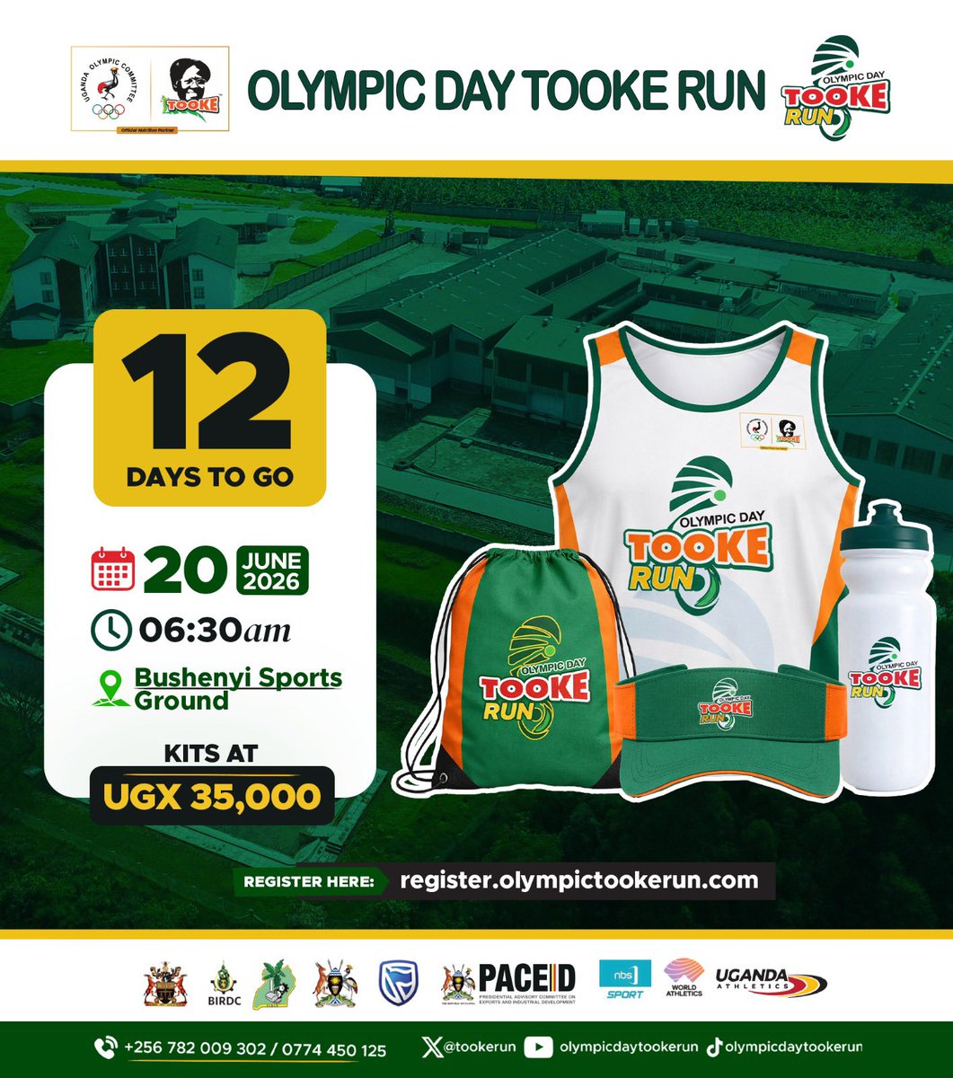 MukFinest's tweet photo. When we talk about  a run we mean a total run 
@TookeRun is here for you this month 20th 

Have u grabbed your kit at only 35000Ugx and you can register via the link https://t.co/ovRgF7B8vz to be part of the run 

All in one place Bushenyi sports Ground 
Starting from 6:00AM 

#OlympicDayTookeRun 
#OlympicDay2026