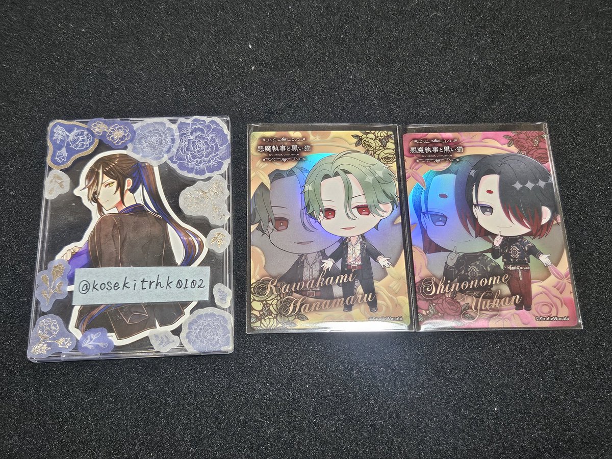 kosekitrhk0102's tweet photo. 〈交換〉悪魔執事と黒い猫 あくねこ 東京タワー  ミニキャラオーロラカード 

譲 ユーハン ハナマル

求 ボスキ

・17夜東京タワー18･20あくステ現地手渡し〉都内手渡し〉郵送

検索からでもお気軽にお声掛けください。 https://t.co/57js5bqR4o