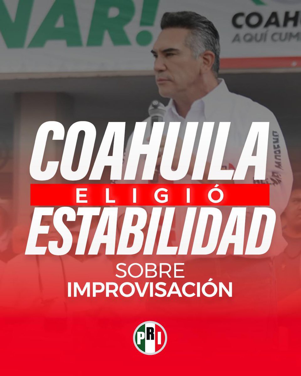 PRI_SLP's tweet photo. Coahuila eligió con libertad y con visión de futuro. 

Gracias a quienes participaron en esta jornada ejemplar y refrendaron su confianza en nuestro proyecto. 🙌🇲🇽

@PRI_Nacional 
@alitomorenoc 
@sara_rochaslp 
@PRICoahuila https://t.co/1I68ZWsGSp