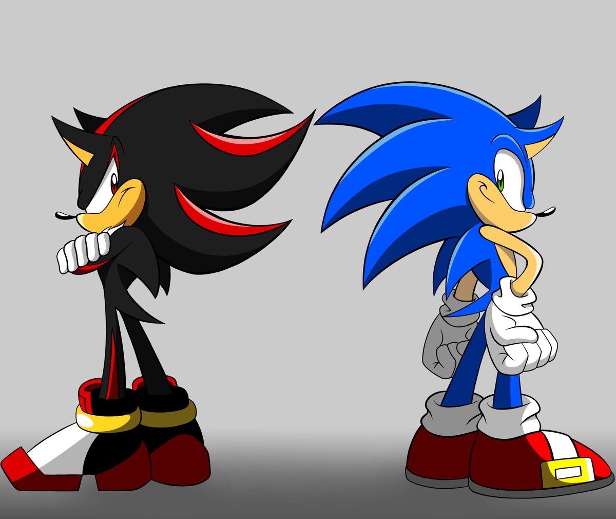 Gigaferal's tweet photo. Rivals for life. 
#ShadowTheHedghog #sonicthehedhehog https://t.co/qstrg544sI