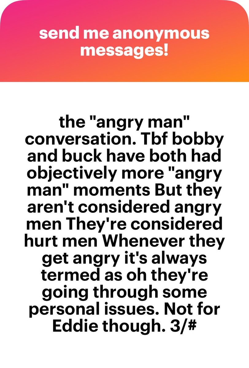 LlKECALLSTOLlKE's tweet photo. part 2 of this message didn't make it, i'm sorry.

i agree that people don't know how to take eddie as a character because he's not typical, he's not stereotypical and he is very much an accident of tm and the writers. in his laziness of takinig from a real person's life while https://t.co/YShrNOh6nQ