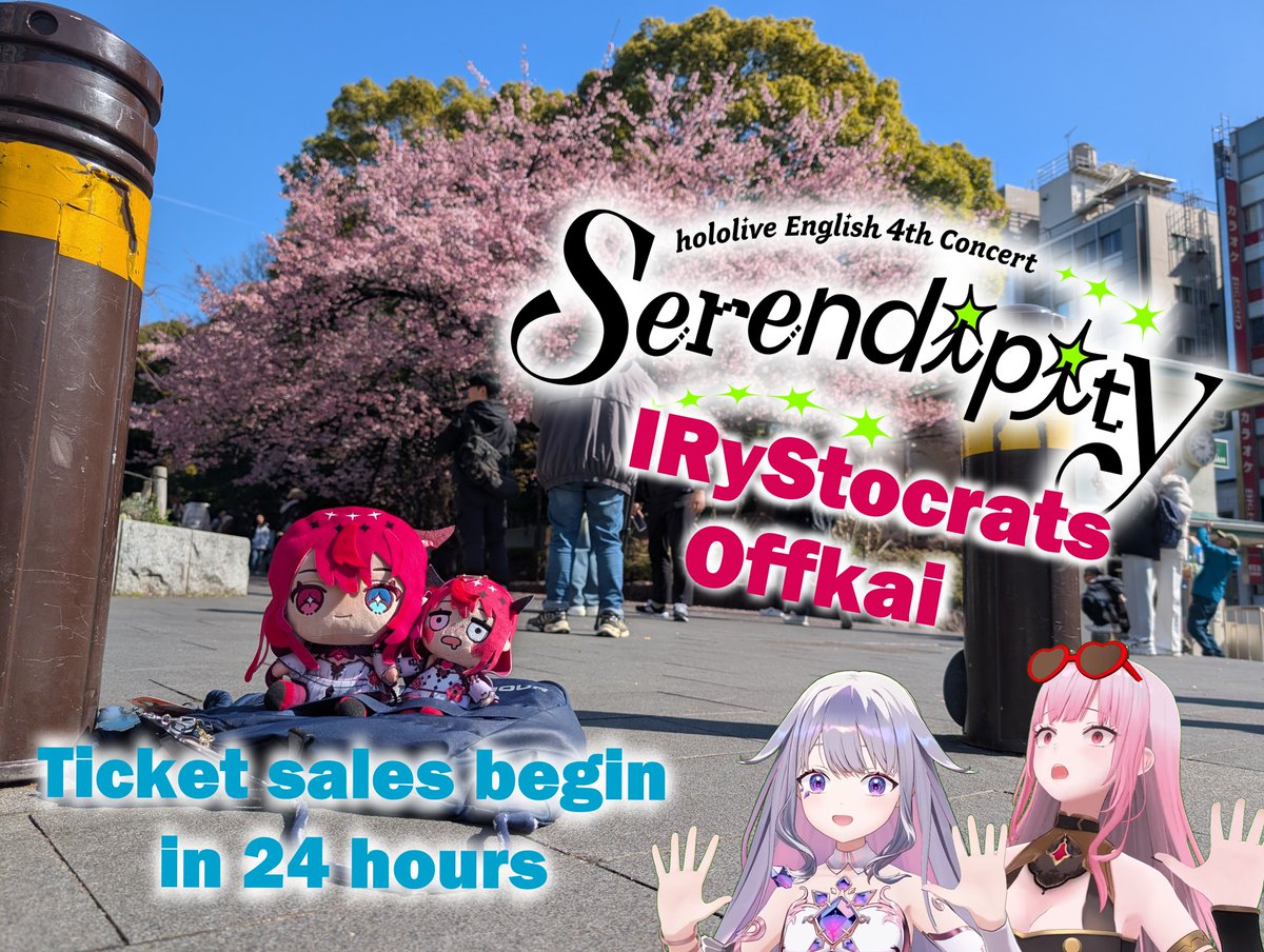 BentSnowman's tweet photo. Tickets for our EN4 #IRyStocrats Offkai go on sale in ~ 24 hours, that's Mon. June 8 at 8 PM PDT!

Event/ticket info here: https://t.co/JzQfKbShm9

The offkai is on Sat. July 4, 11:30 AM - 1:30 PM at Izakaya Go LA, hope you can make it!

#ホロライブEN #hololiveEN #holoSerendipity https://t.co/YcCK5LLOgG