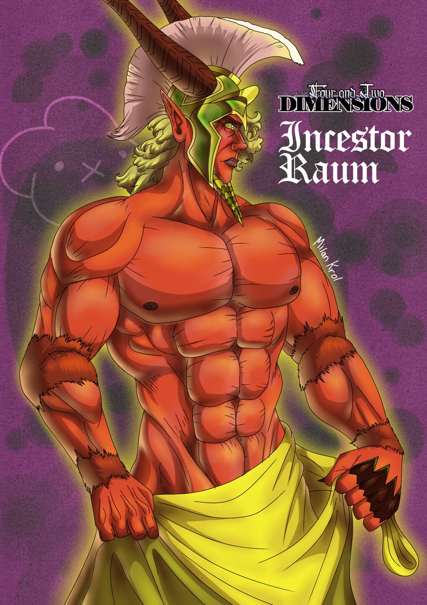 Hrolyas's tweet photo. OH YEAH! One of my best guys here. Looking through my account, you can pretty much see that I like drawing muscles. No, it's not Jojo's, but my own comic books. Yes, Jojo's was a huge part of my school life back then...

#artwork #demon #artmoots https://t.co/y0OcRx6eFZ