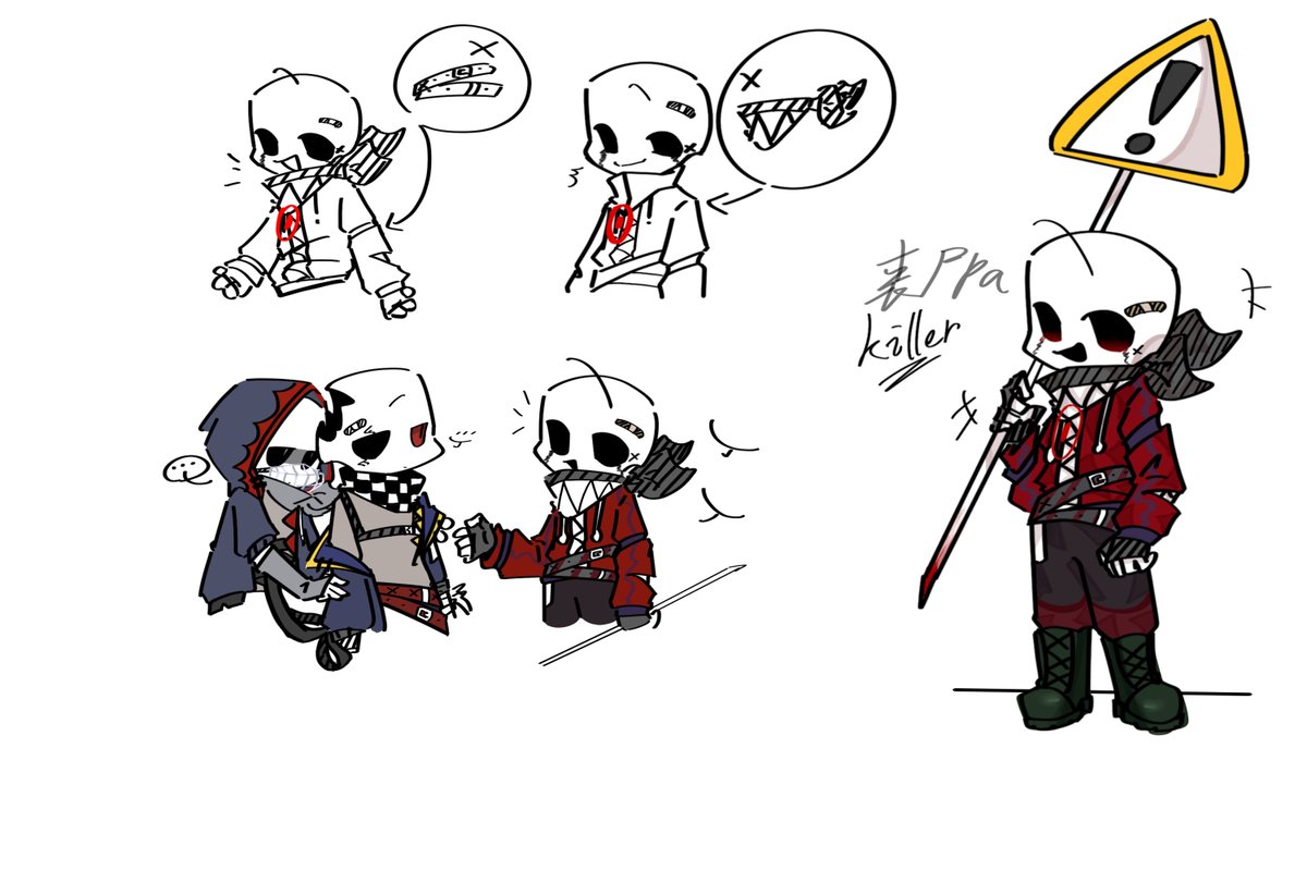 AXforsty's tweet photo. The zombie paro I drew before, um, right
#murdersans 
#killersans 
#horrorsans 
#dusthorror https://t.co/5nZ4BuXyMF
