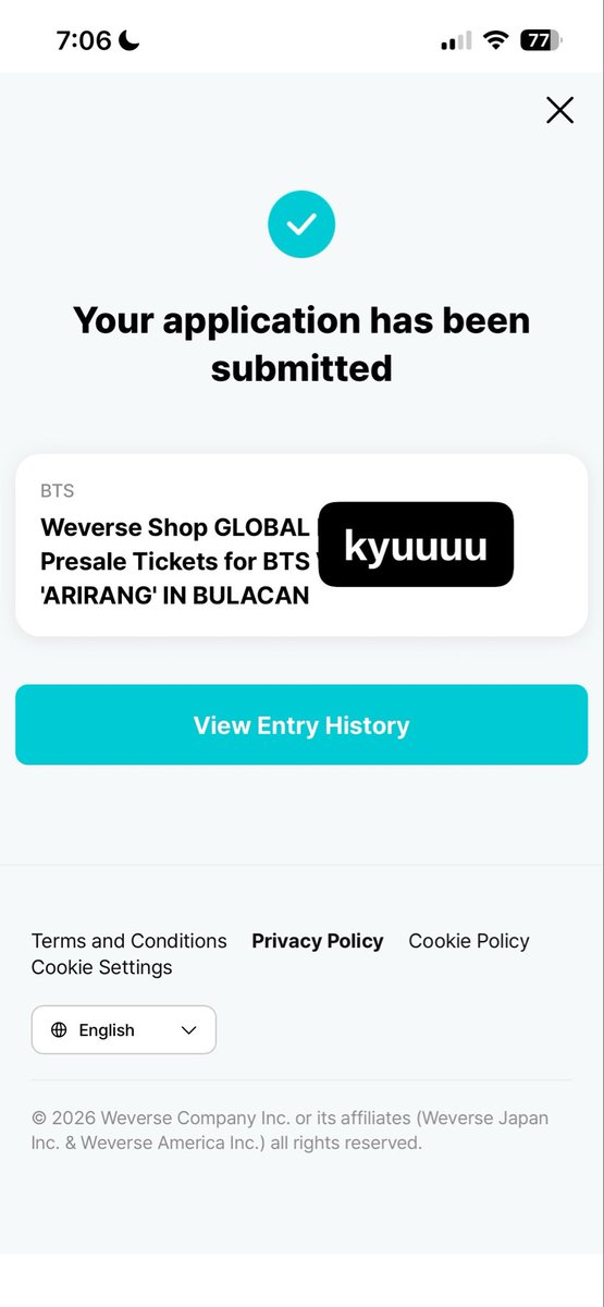 kyuuuujay's tweet photo. WTS / RENTING OUT 
BTS MEMBERSHIP FOR ARMY PRESALE
RM55
Slots :
BULACAN✅
JAKARTA✅
only one slot per country 
any inquiry please dm me https://t.co/U490v2sNYy