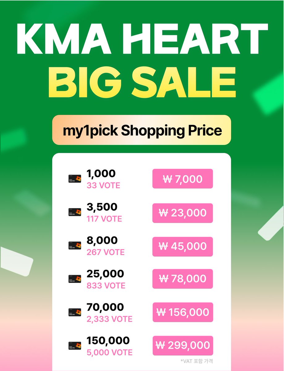 twt_my1pick's tweet photo. KMA HEART OPEN🎉

Only on #my1pick Shop!
Vote with an exclusive special price 💗

✨Check out the amazing discount benefits✨
🔗https://t.co/ThjU9bIcqS

#KMA2026 #KMA #KM차트 #KMCHART #KM차트어워즈 #KPOP #시상식 https://t.co/KWSRissvjG