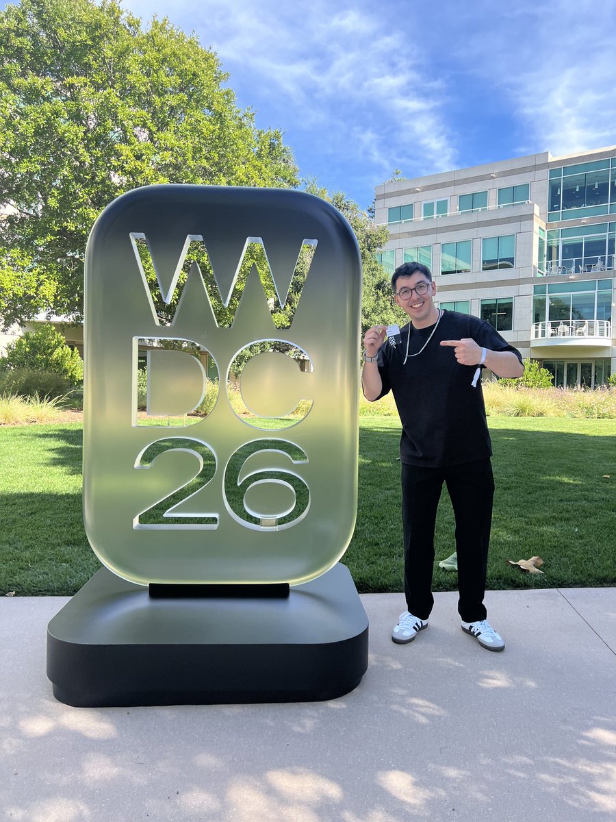 notdonjon's tweet photo. What an amazing afternoon at Infinite Loop preparing for #WWDC26  tomorrow! 🙌🏼 https://t.co/sC1qnknFZ7