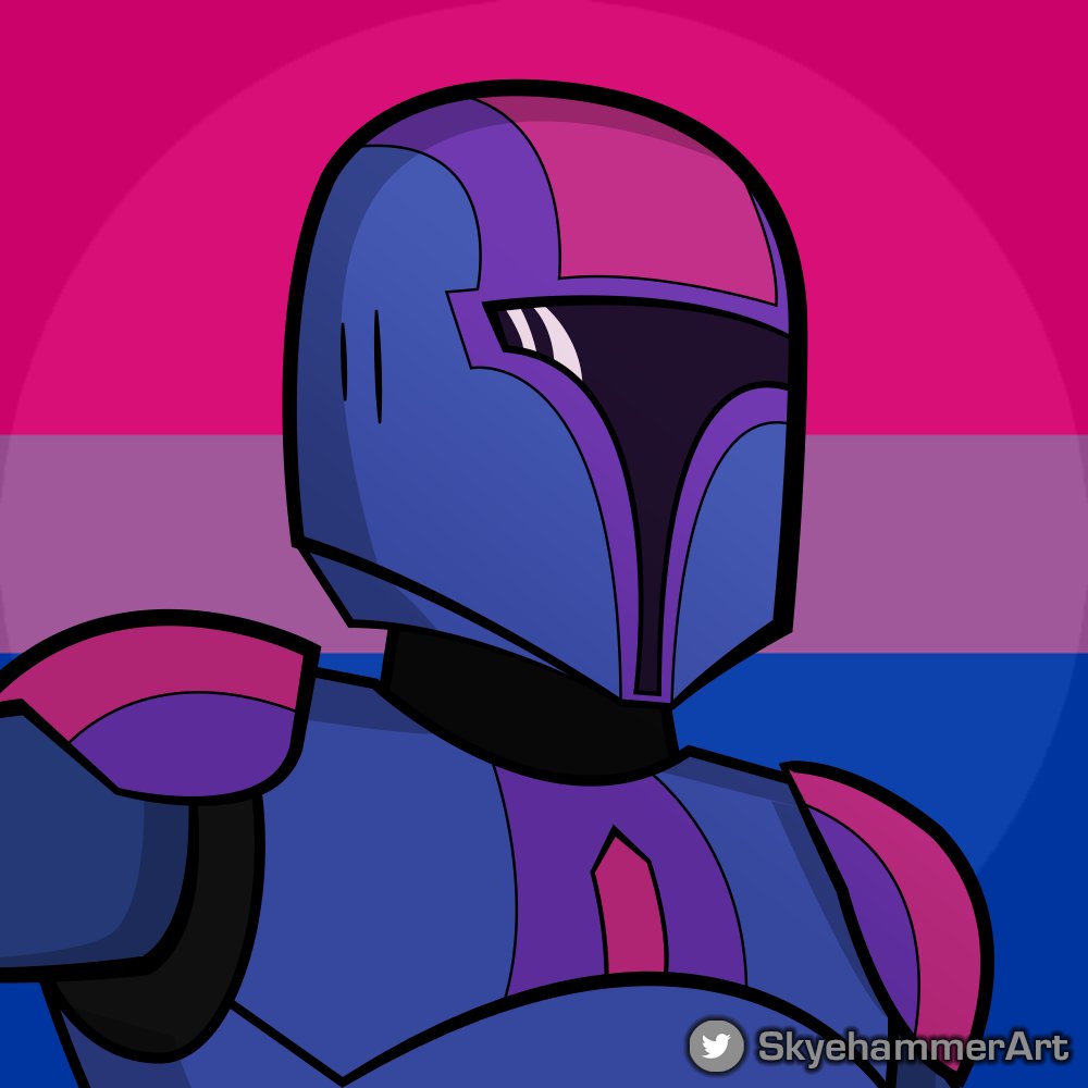SkyehammerArt's tweet photo. Four more Pride Mandos!

#starwars #clonewars #2003clonewars #swtor #mando #themandalorian #art #starwarsart #Pride #PrideMonth2026 https://t.co/H9ioAoDYkV