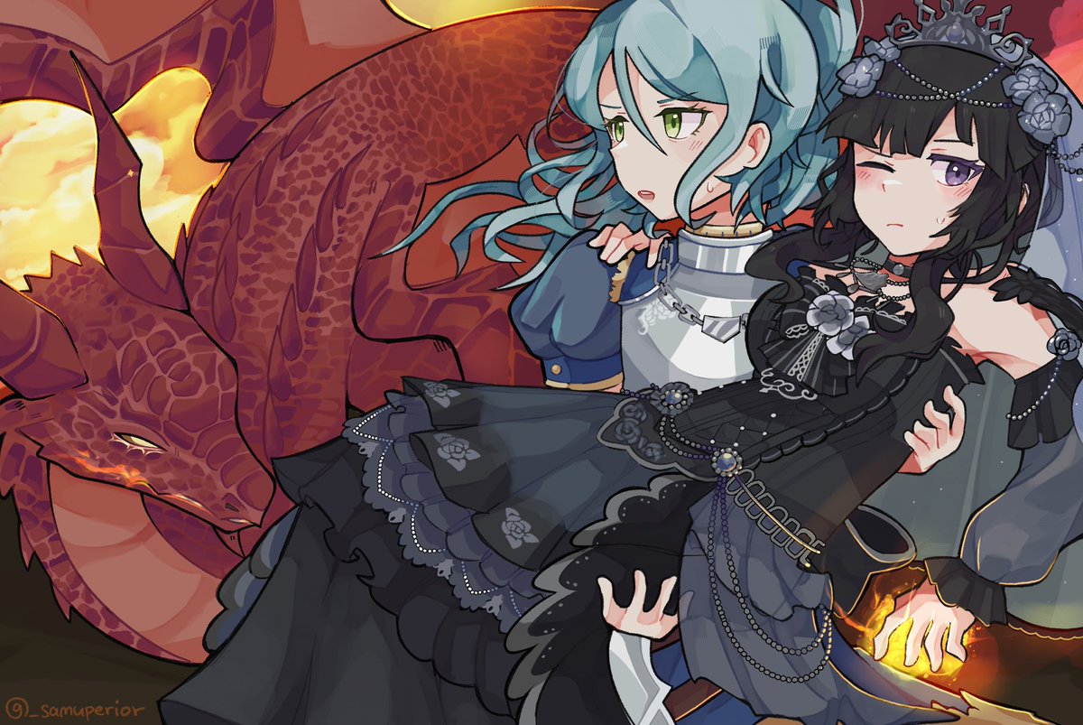 _samuperior's tweet photo. knight sayo and bride rinko
#bandoriart https://t.co/jwjzeRQmOp