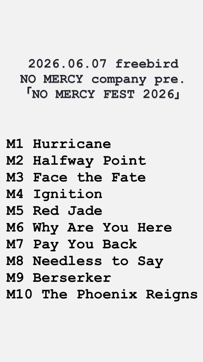 UnveilRaze's tweet photo. 2026年6月7日(日)
NO MERCY company pre.
「NO MERCY FEST 2026」

ご来場いただいた皆様ありがとうございました🔥
韓国公演2DAY激アツでした🤘
また韓国に戻ってきます！

한국공연 이틀간 감사드립니다!
여러분이 즐거워하는 모습을 보니 저희도 기뻤습니다.
다시 한국으로 돌아올게요!
감사합니다. https://t.co/pvqSMRNGVJ