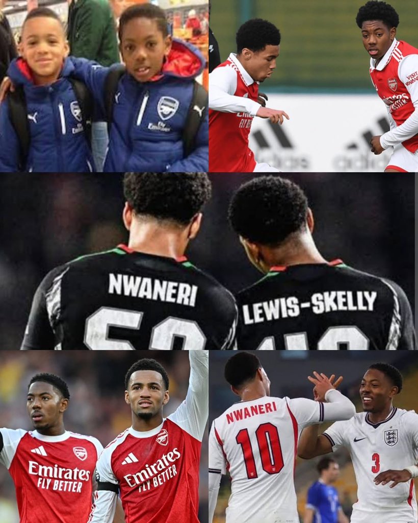 GreatmenArs's tweet photo. From childhood friends to Premier League champions. ❤️

Ethan Nwaneri and Myles Lewis-Skelly joined Arsenal’s academy at just eight years old. Years later, they’ve broken into the first team and helped bring the Premier League title back to North London after 22 years.

The Hale End dream. 🌟🔴