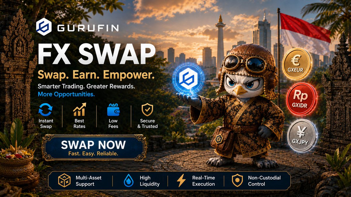 SoYoungGum's tweet photo. @GurufinHQ FX SWAP

Swap. Earn. Empower.

Trade smarter with instant currency swaps, best rates, low fees &amp; full security.

✅ Instant Swap  
✅ Best Rates  
✅ Low Fees  
✅ Secure &amp; Non-Custodial  

#GuruFin #FXSwap #DeFi #CryptoTrading https://t.co/dLlTdNANbx