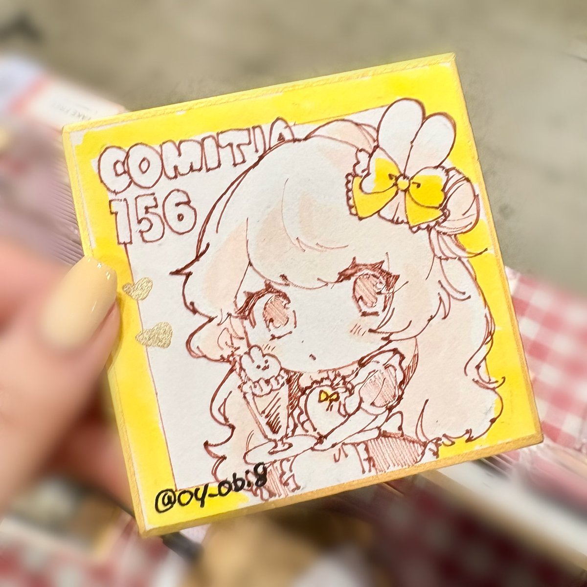 oy_obi8's tweet photo. コミティアありがとうございました〜！
頒布物をご購入いただいた方、スケブをリクエストしてくださった方、名刺をお手に取っていただいた方、ブースに興味を持ってくれた方、全てに感謝です🙏🏻これからよ邁進して参ります！
⬇️昨日ちまちま描いてたスケブと豆色紙 https://t.co/cVjdbk4YPE