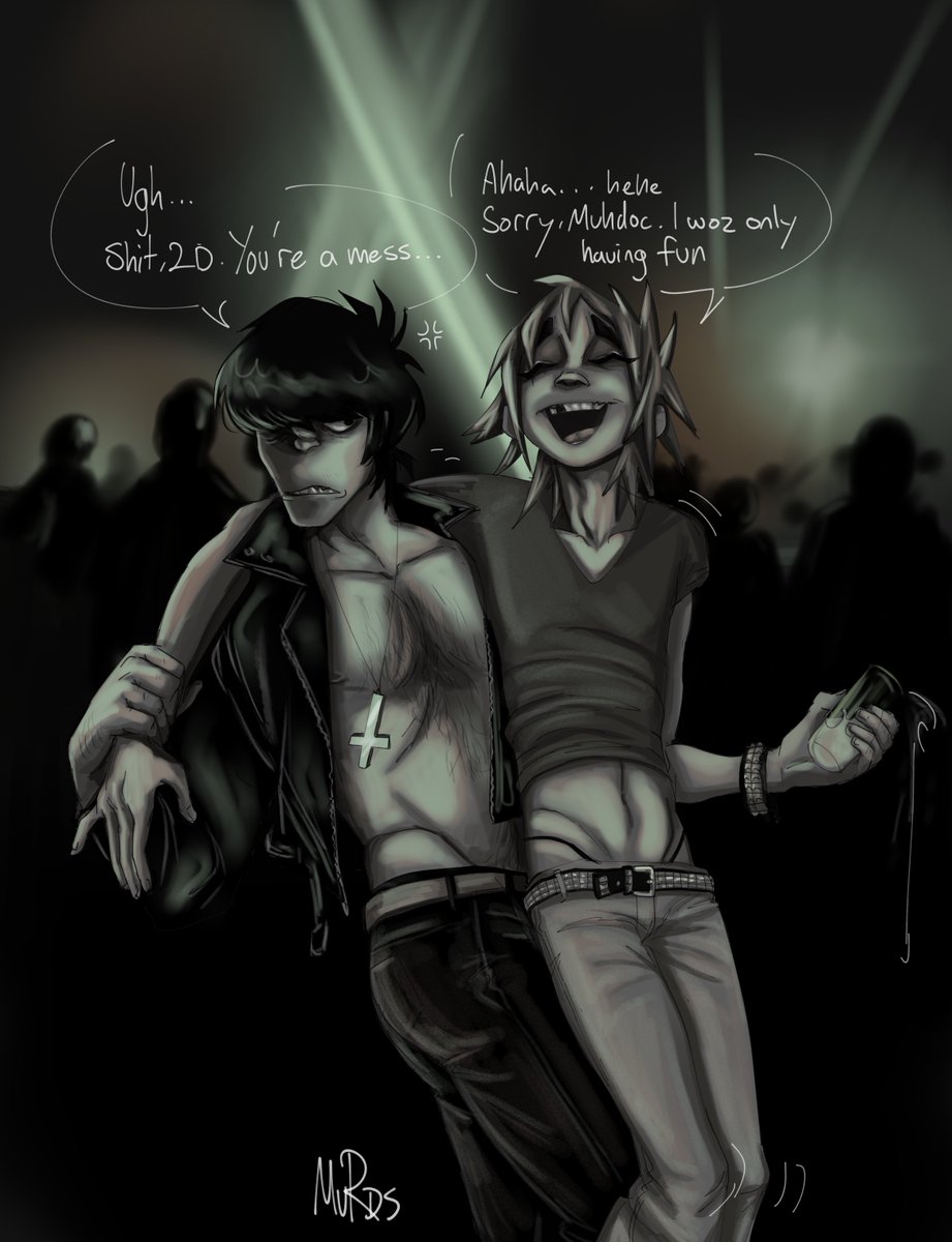 murdsafterdark's tweet photo. Murdoc's birthday PT 1/2
2D's had too much #2doc https://t.co/xFOTZhvUGW