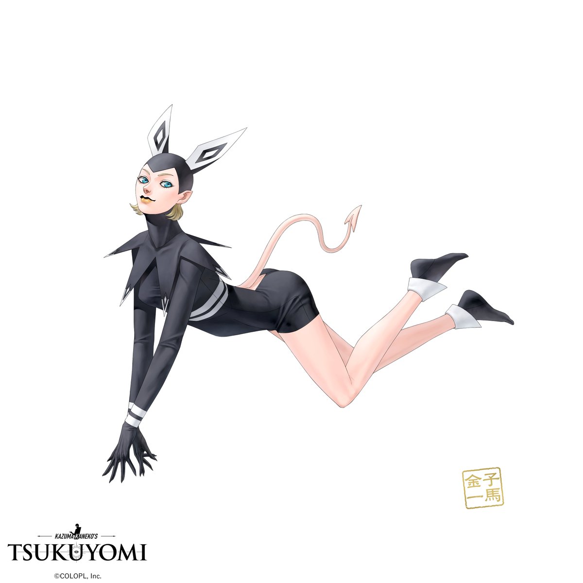 tsukuyomiPJ_off's tweet photo. #金子一馬 描き下ろし神魔紹介😈

＝＝＝＝＝＝＝＝＝＝＝＝＝＝＝＝＝＝＝

モルモー

＝＝＝＝＝＝＝＝＝＝＝＝＝＝＝＝＝＝＝

金子一馬の一言
「もともとはギリシャ神話に登場する吸血鬼だけど、長い期間を経て母が子に語って聞かせるような馴染み深いオバケになった。
　女性の姿をした吸血鬼という事から、美しくもイタズラっ気のある雰囲気で描いてみたよ。」

#ツクヨミ #Kツク