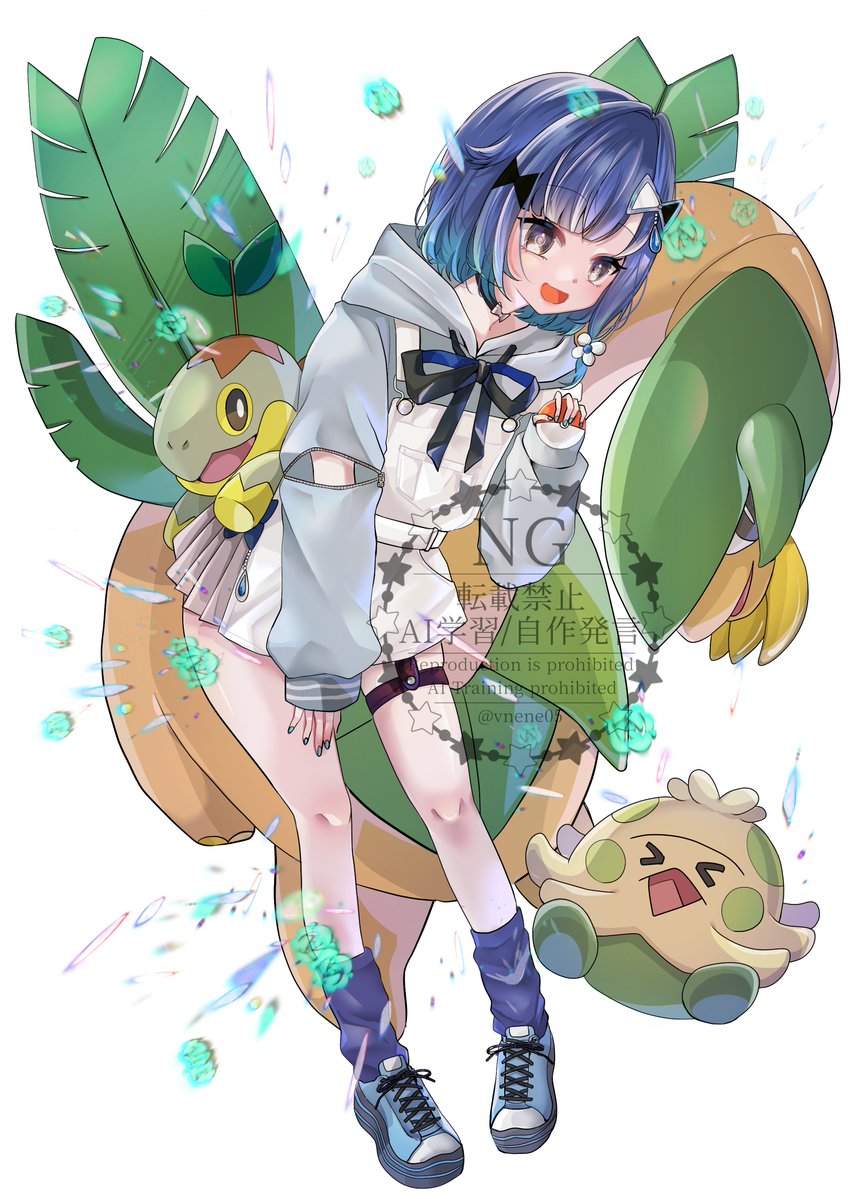 vnene05's tweet photo. こかげちゃんと手持ちポケの妄想絵
#ぶいポケ 
#つむぎふと https://t.co/kWB1njKa6E