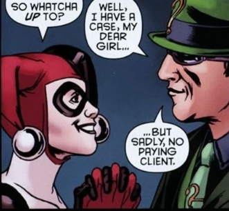 Hygnuss's tweet photo. Aí Nygma e Halrey meu potential couple de vilão https://t.co/53IrZsej1r