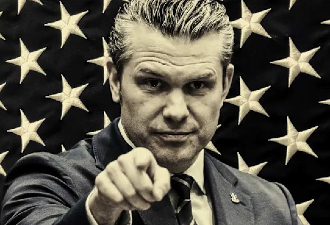 RichardERoeper's tweet photo. Pete Hegseth looks like the kind of guy who'd be played by Martin Kove in a movie—and would be hated by his own henchmen. https://t.co/kql5wreMZo