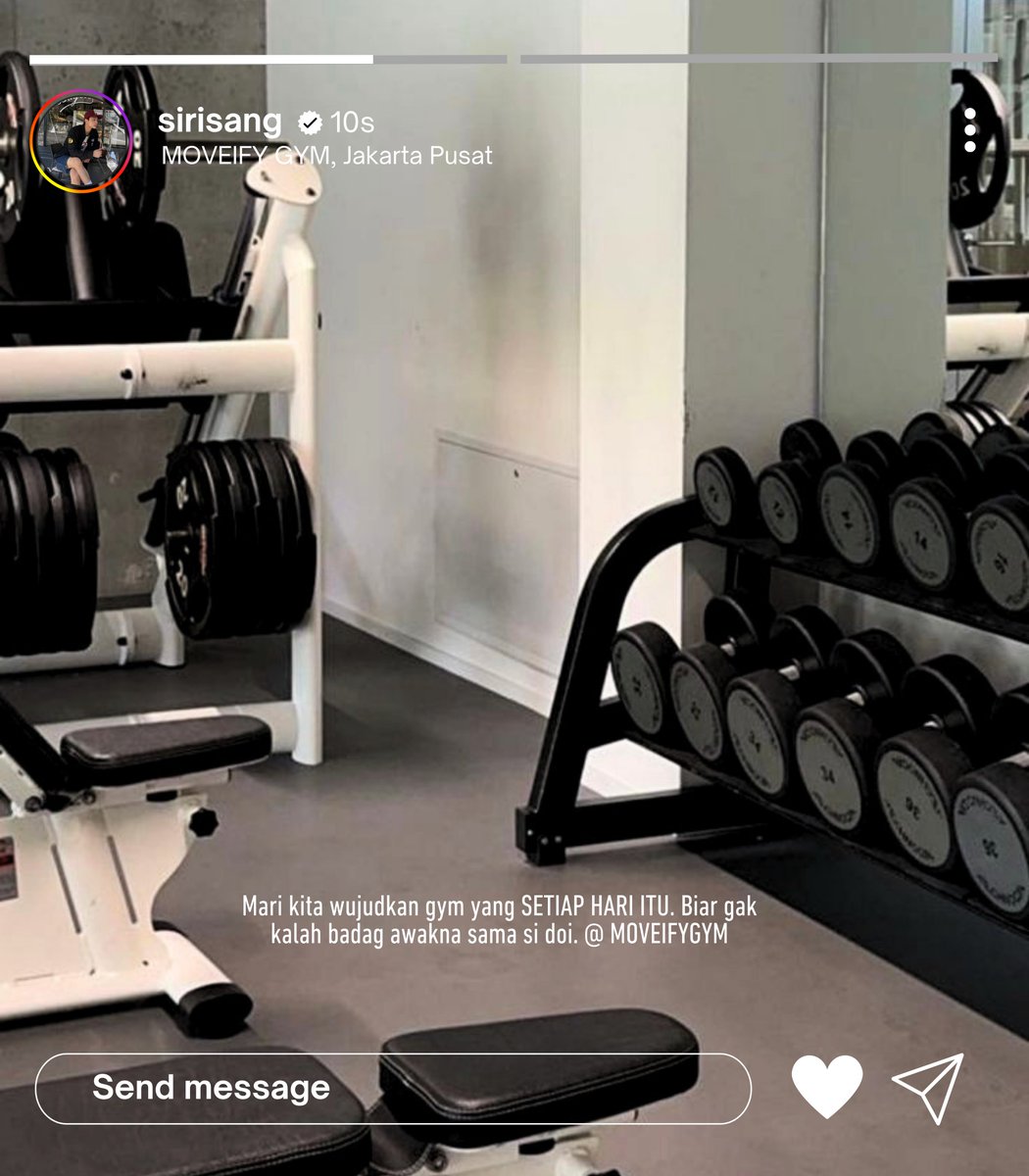 selarikisah's tweet photo. ⠀⠀⠀ 
𝗜𝗡𝗦𝗧𝗔𝗚𝗥𝗔𝗠
𝘀𝗶𝗿𝗶𝘀𝗮𝗻𝗴 a new story
MOVEIFY GYM, Jakarta Pusat

Mari kita wujudkan gym yang SETIAP HARI ITU. Biar gak kalah badag awakna sama si doi. @MOVEIFYGYM

⠀⠀⠀ https://t.co/OXXWLTzuYC