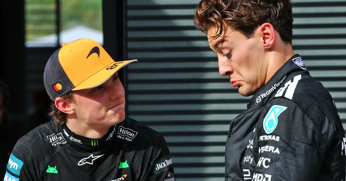 F1GuyDan's tweet photo. 🤯 Oscar Piastri has still placed ahead of George Russell in every race he's started this season

🇯🇵 Piastri P2 - P4 Russell
🇺🇸 Piastri P3 - P4 Russell
🇨🇦 Piastri P11 - DNF Russell
🇲🇨 Piastri P4 - P12 Russell

Current tally: 4-0. https://t.co/Z4z4NQaW2G