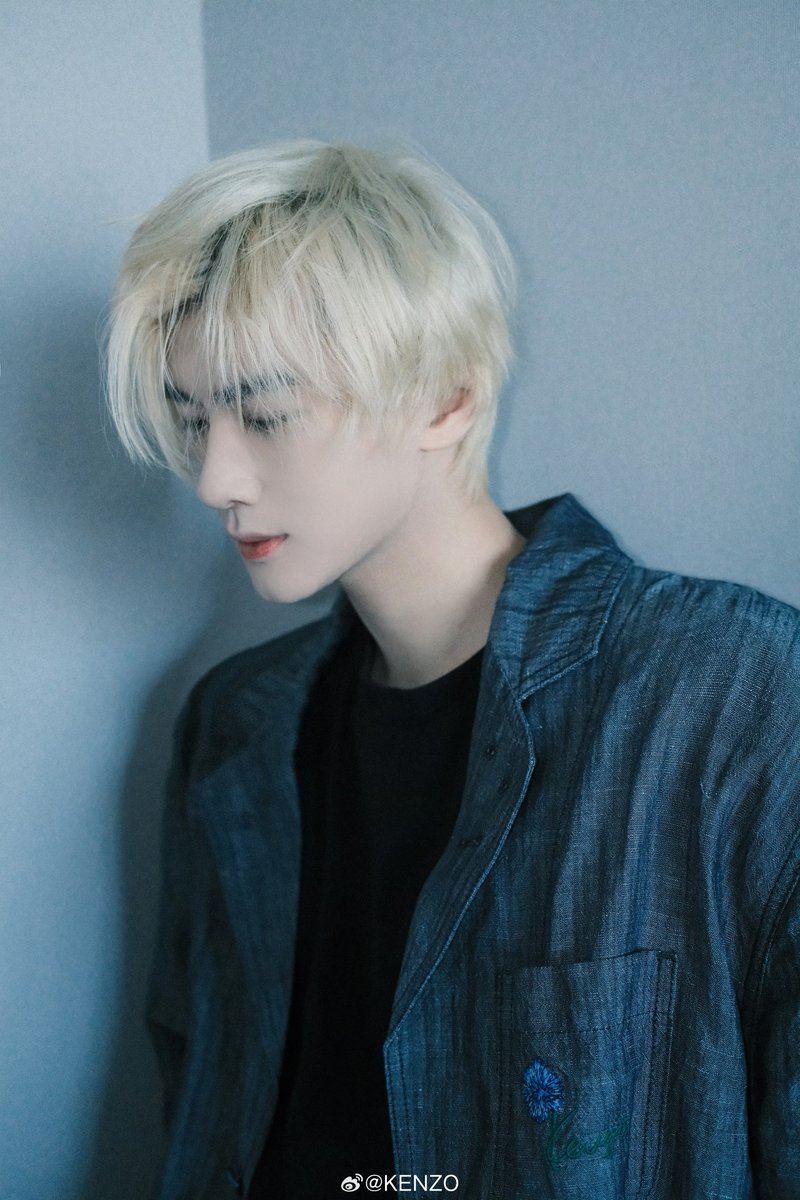 xiaoxindaily's tweet photo. #ZhanXuan wears a grey denim look from KENZO Pre-Fall 2026 😎

The relaxed workwear silhouette pairs with tulip embroidery and KENZO's signature script logo, creating a look that's both effortless and full of detail! https://t.co/inJrQcVKu1
